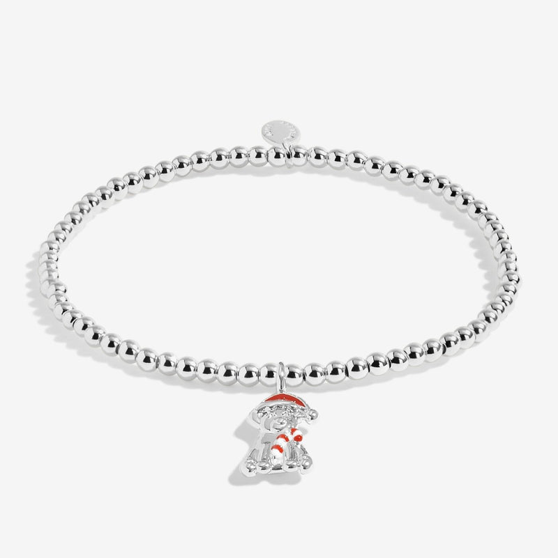 Joma Jewellery Love From Santa Santa Paws Bracelet with festive charm