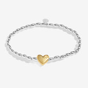 Joma Christmas Wish Season To Sparkle bracelet with gold heart charm