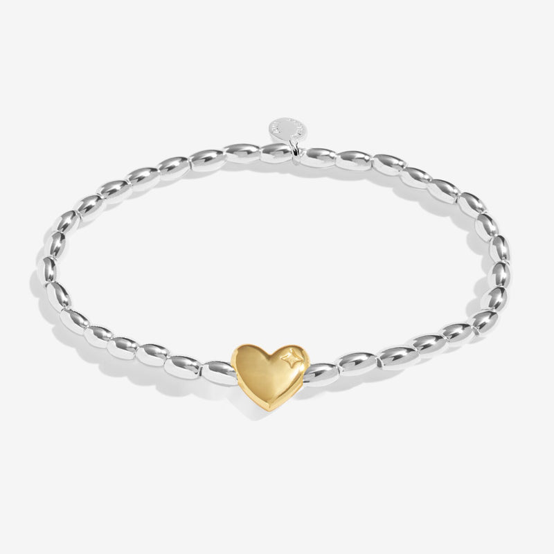 Joma Christmas Wish Season To Sparkle bracelet with gold heart charm