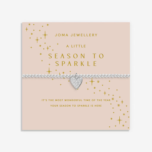 Display card for Joma Jewellery A Little “Season to Sparkle” bracelet – chic Joma bracelets, gifts for women.