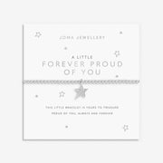 Joma Jewellery “Forever Proud of You” star bracelet on white card – meaningful Joma bracelets, thoughtful gifts for her.

