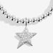 Close‑up pavé star charm on Joma Jewellery silver bead bracelet – sparkling Joma bracelets, perfect gifts for women.
