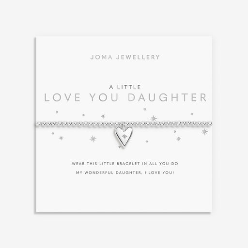 Joma Jewellery silver daughter bracelet with heart and star charm
