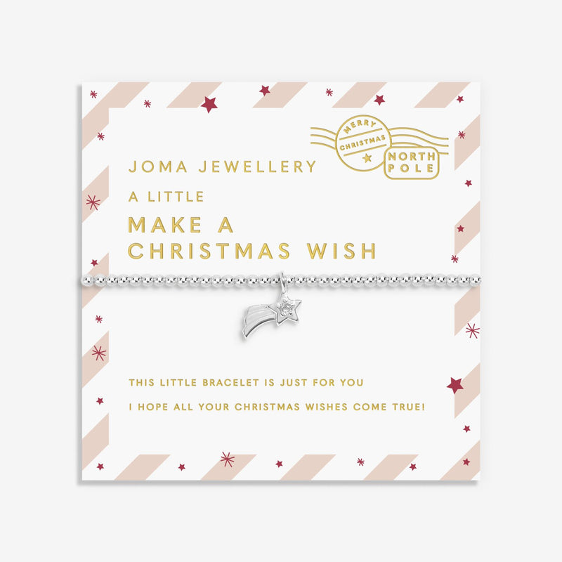 Joma Jewellery Make A Christmas Wish Bracelet on candy cane card