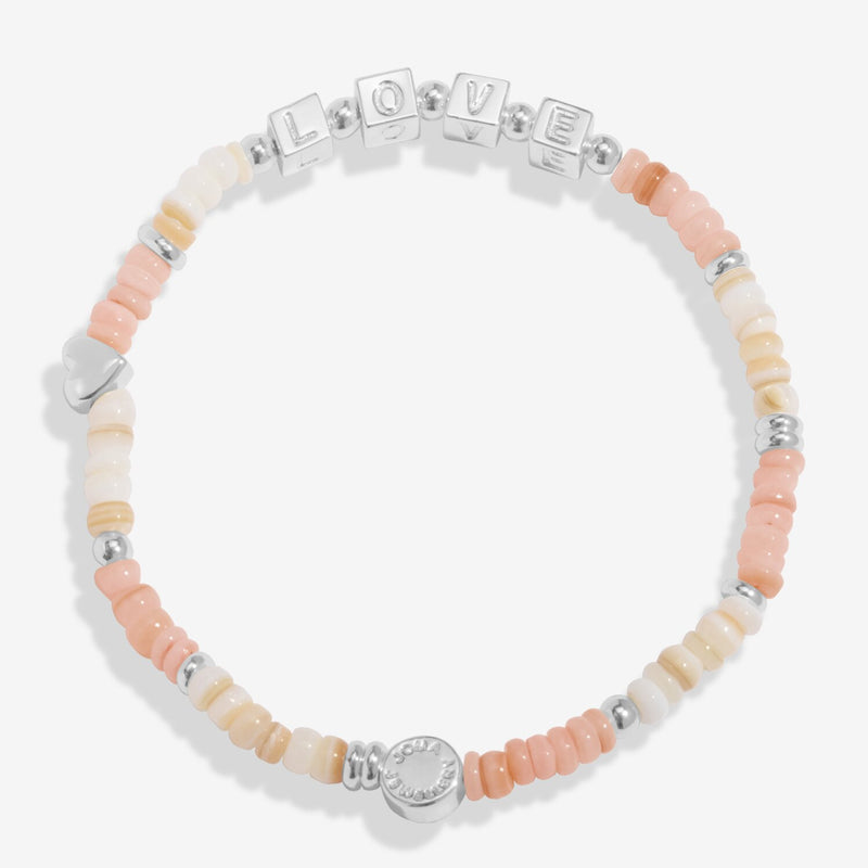Joma Kids Happy Little Moments With Love peach bead bracelet
