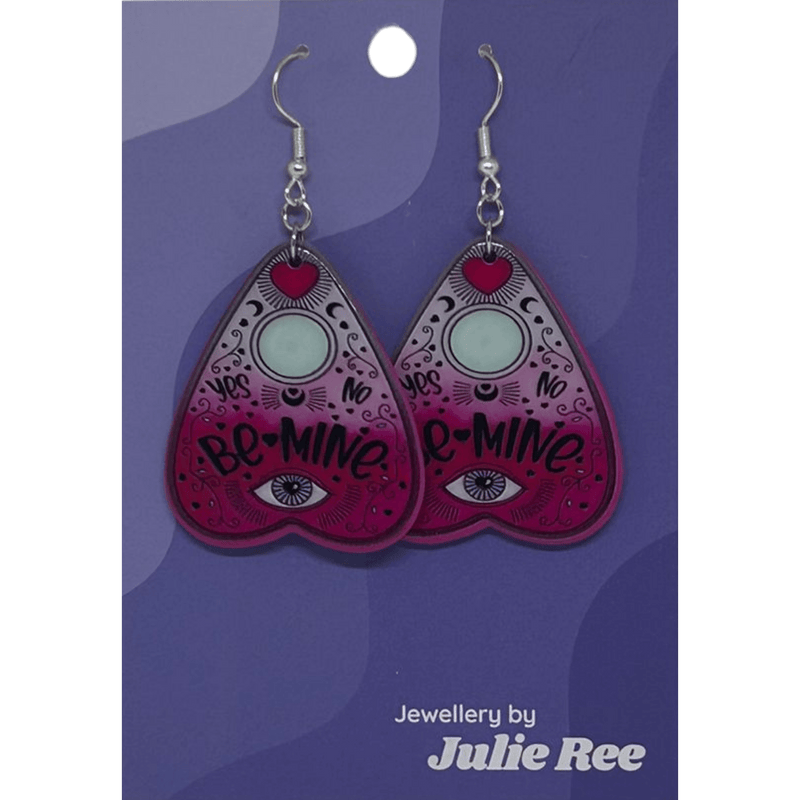 Julie Ree Earrings - Be Mine Planchette - Something Different Gift Shop