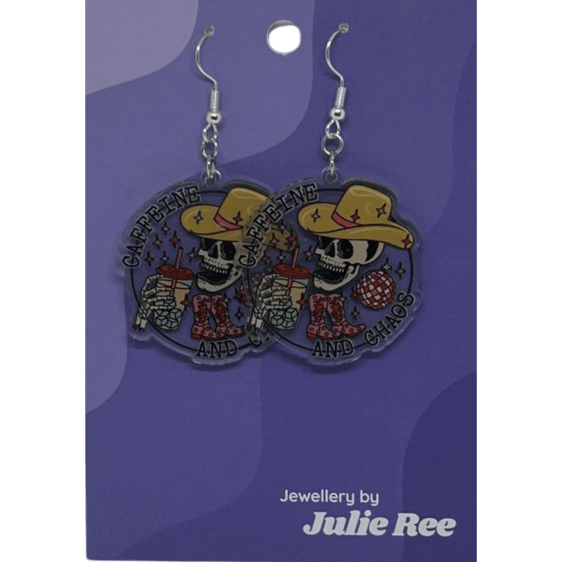 Julie Ree Earrings - Caffeine And Chaos - Something Different Gift Shop