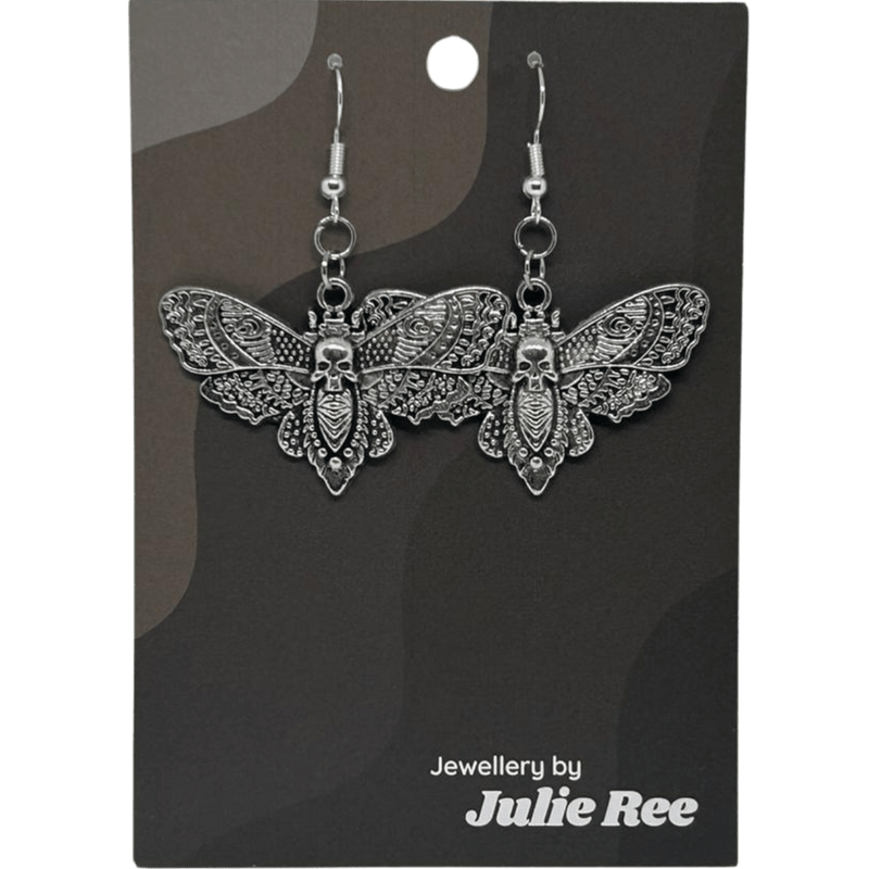 Julie Ree Earrings - Death Moth - Something Different Gift Shop