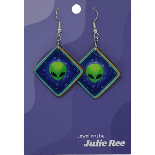 Julie Ree Earrings - Diamond Alien - Something Different Gift Shop