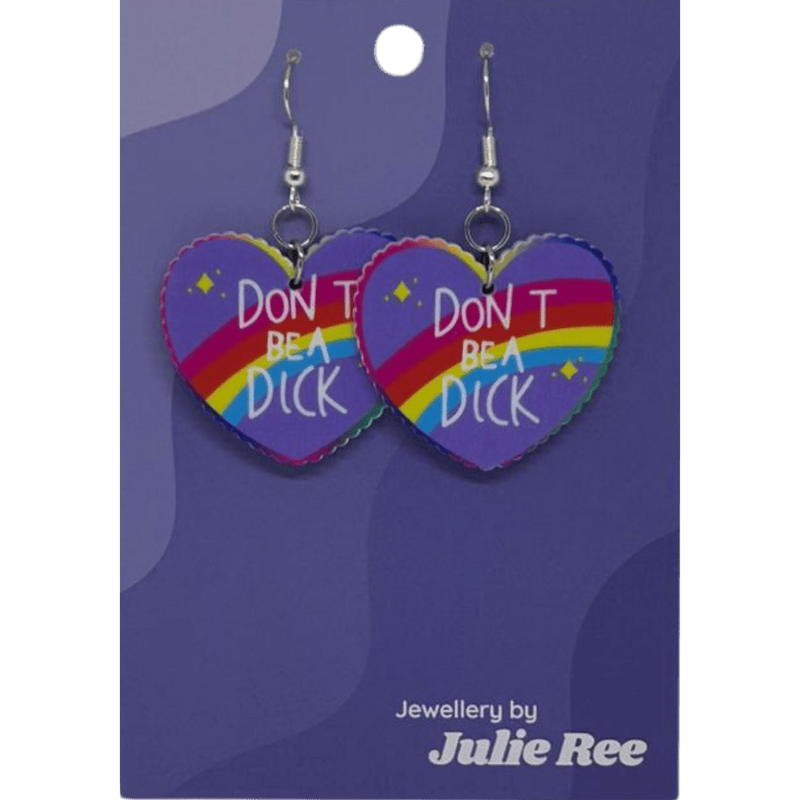Julie Ree Earrings - Don't Be A Dick - Something Different Gift Shop