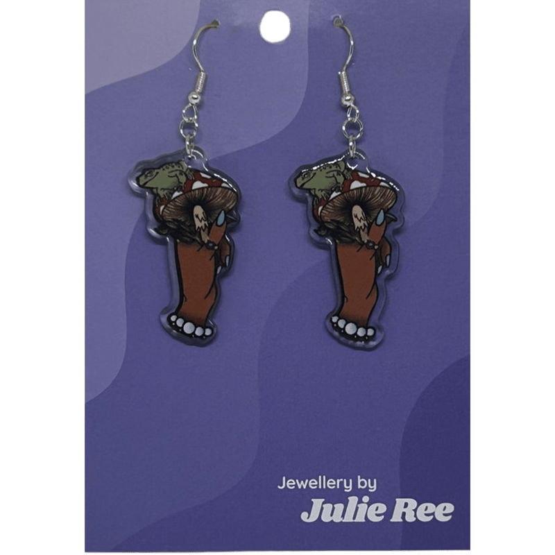 Julie Ree Earrings - Frog Hand - Something Different Gift Shop