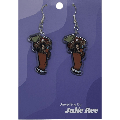 Julie Ree Earrings - Frog Hand - Something Different Gift Shop