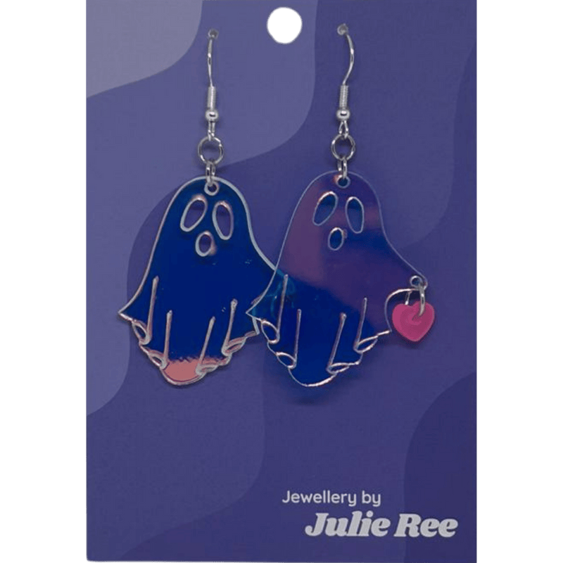Julie Ree Earrings - Ghost Holding Heart - Something Different Gift Shop