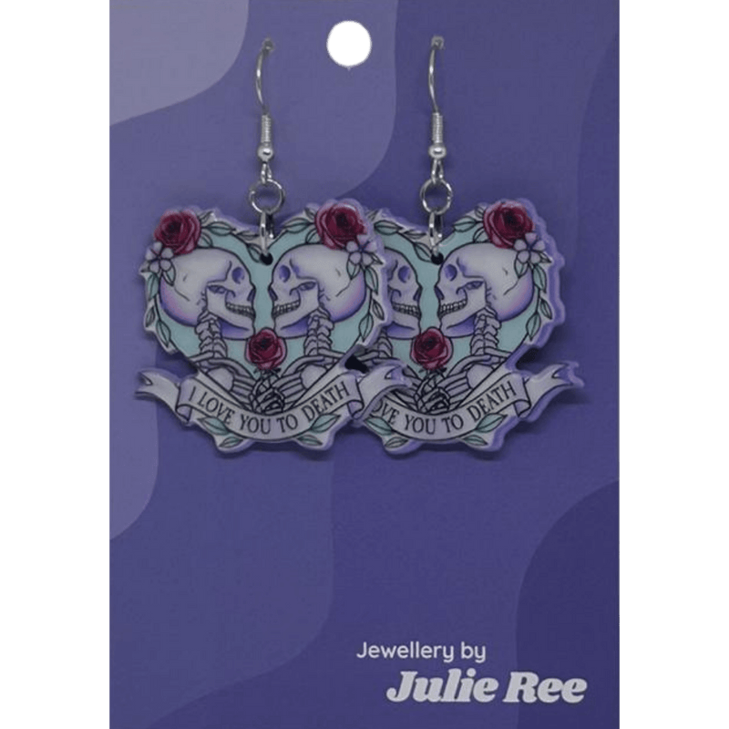 Julie Ree Earrings - Love You To Death - Something Different Gift Shop