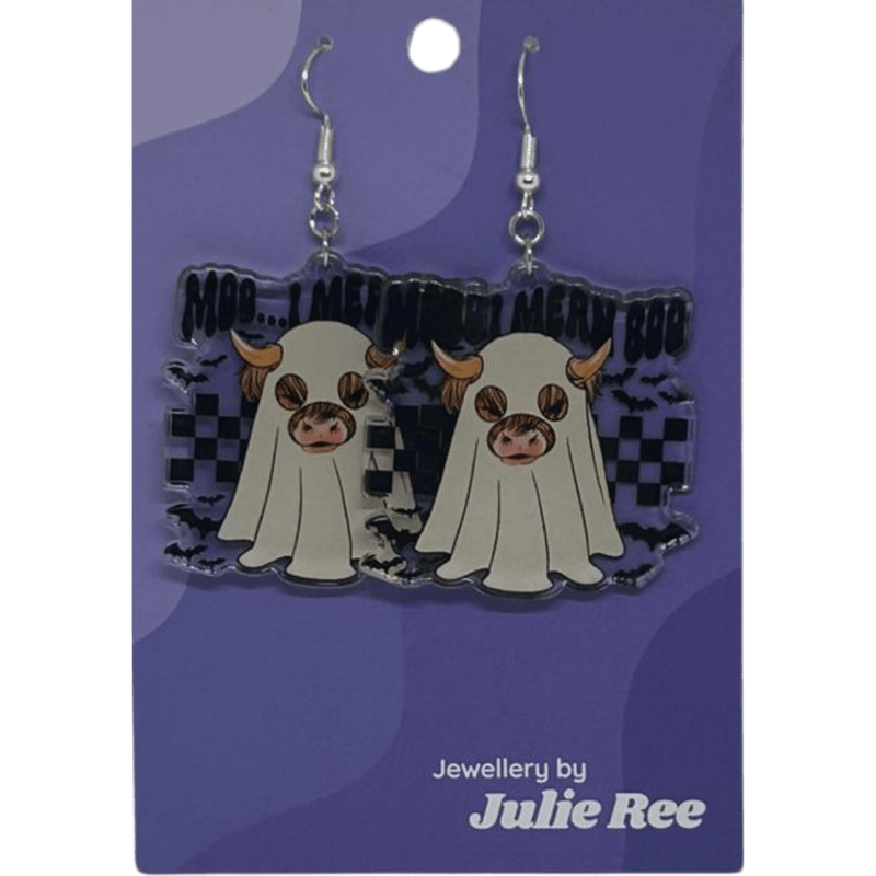 Julie Ree Earrings - Moo I Mean Boo - Something Different Gift Shop