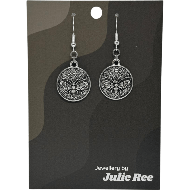 Julie Ree Earrings - Moon Phase Bee - Something Different Gift Shop
