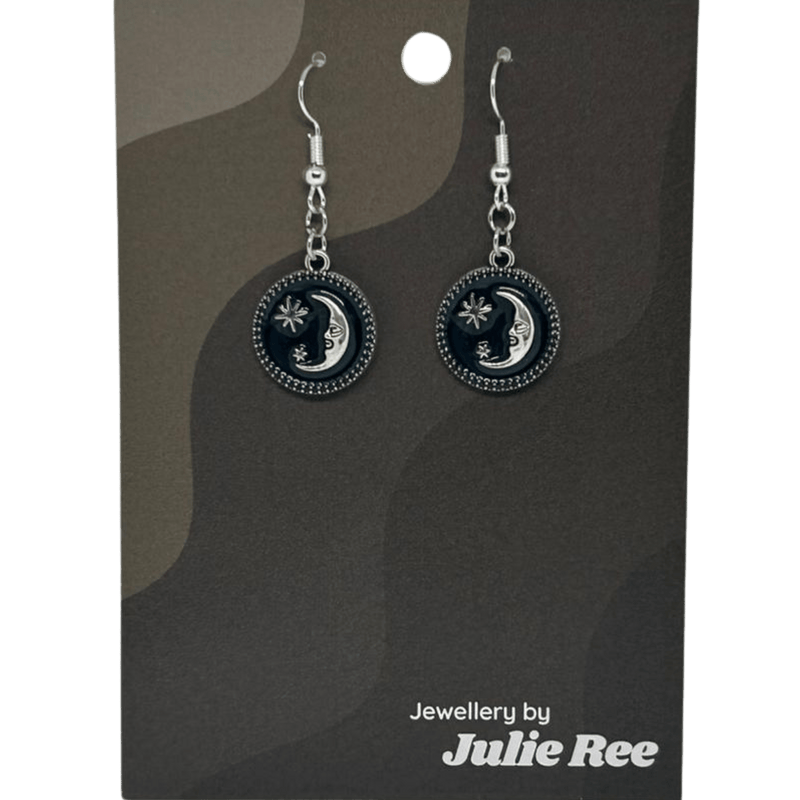 Julie Ree Earrings - Moon & Stars - Something Different Gift Shop