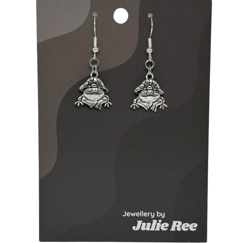 Julie Ree Earrings - Mushroom Frog - Something Different Gift Shop