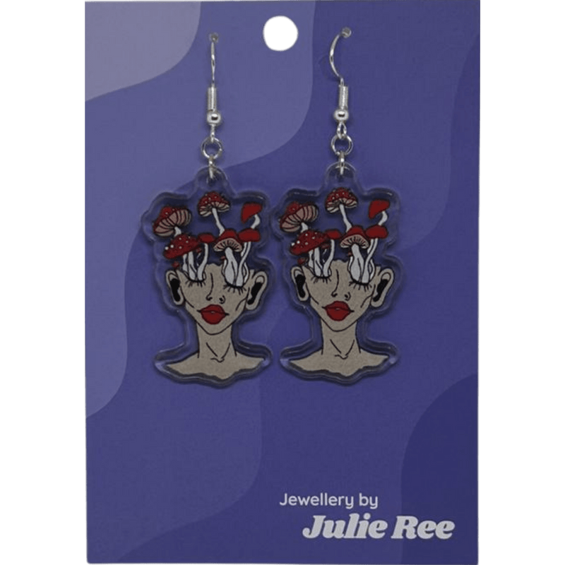 Julie Ree Earrings - Mushroom Head - Something Different Gift Shop