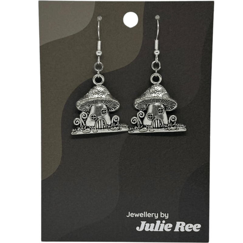 Julie Ree Earrings - Mushroom House - Something Different Gift Shop