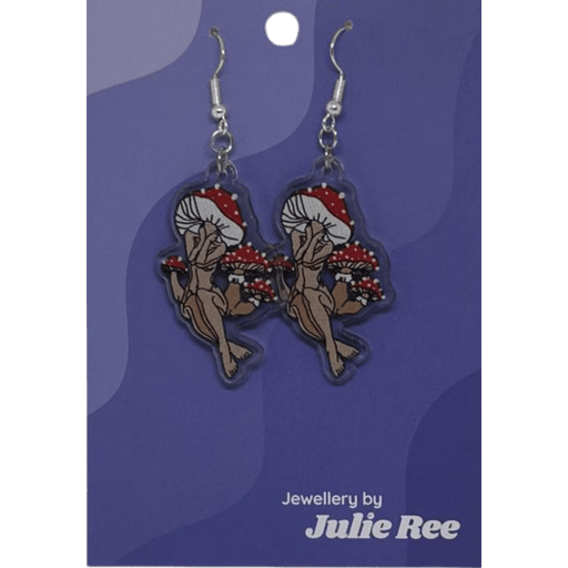 Julie Ree Earrings - Mushroom Lady - Something Different Gift Shop