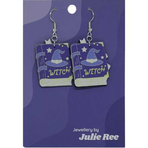 Julie Ree Earrings - Purple Spell Book - Something Different Gift Shop