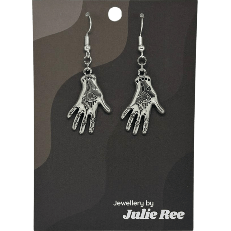 Julie Ree Earrings - Seeing Eye Hand - Something Different Gift Shop