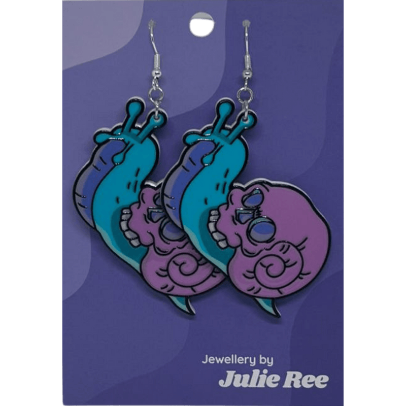 Julie Ree Earrings - Skull Snail - Something Different Gift Shop