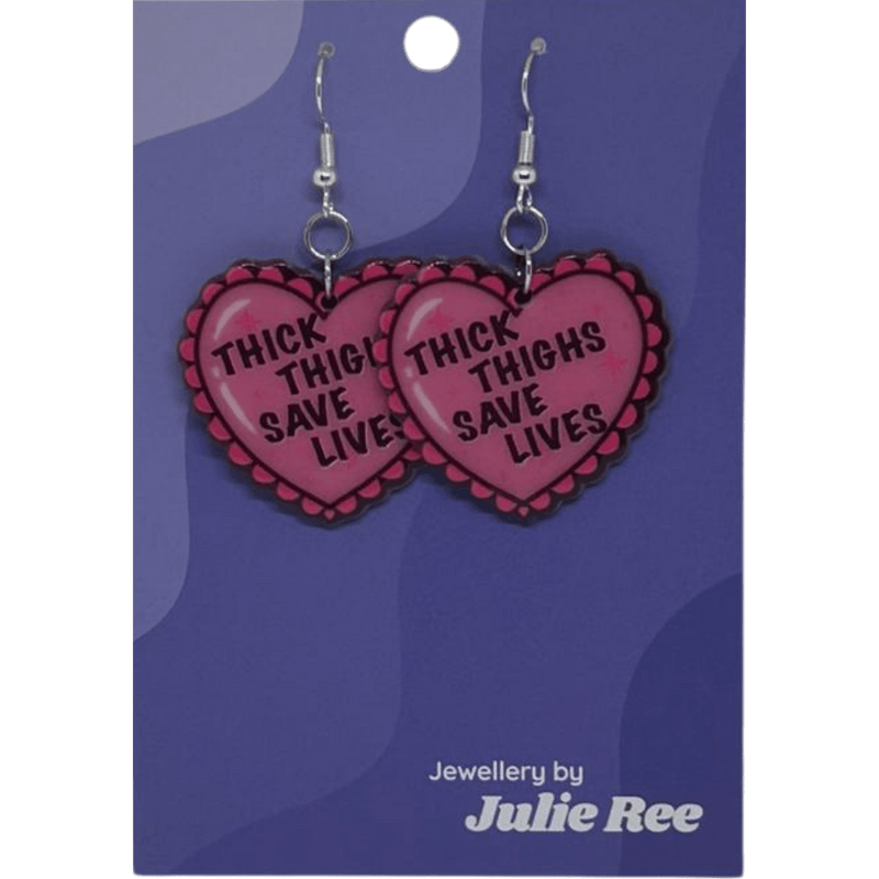 Julie Ree Earrings - Thick Thighs - Something Different Gift Shop