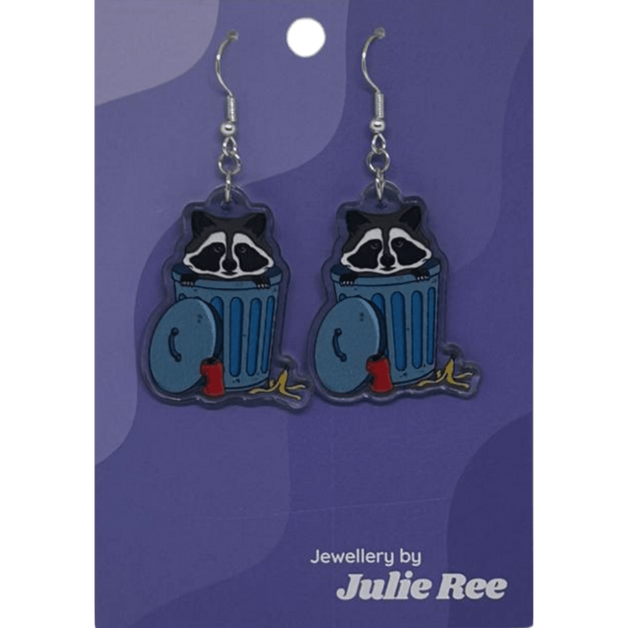 Julie Ree Earrings - Trash Panda - Something Different Gift Shop