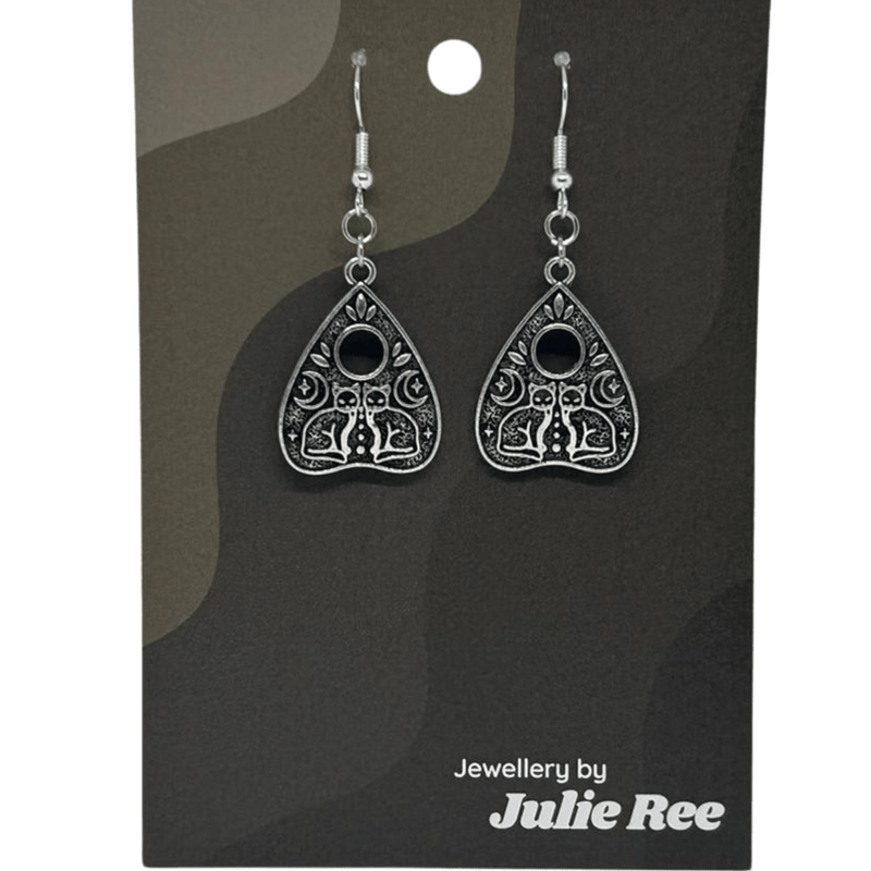 Julie Ree Earrings - Two Cats Planchette - Something Different Gift Shop