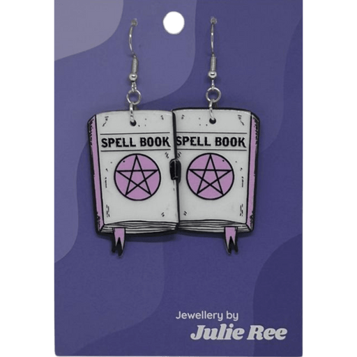 Julie Ree Earrings - White Spell Book - Something Different Gift Shop