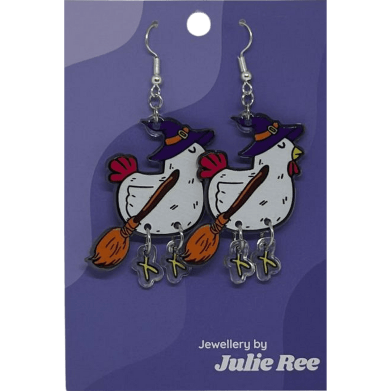 Julie Ree Earrings - Witch Chicken - Something Different Gift Shop
