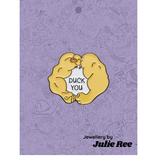 Julie Ree Enamel Pin - Buff Duck - Something Different Gift Shop