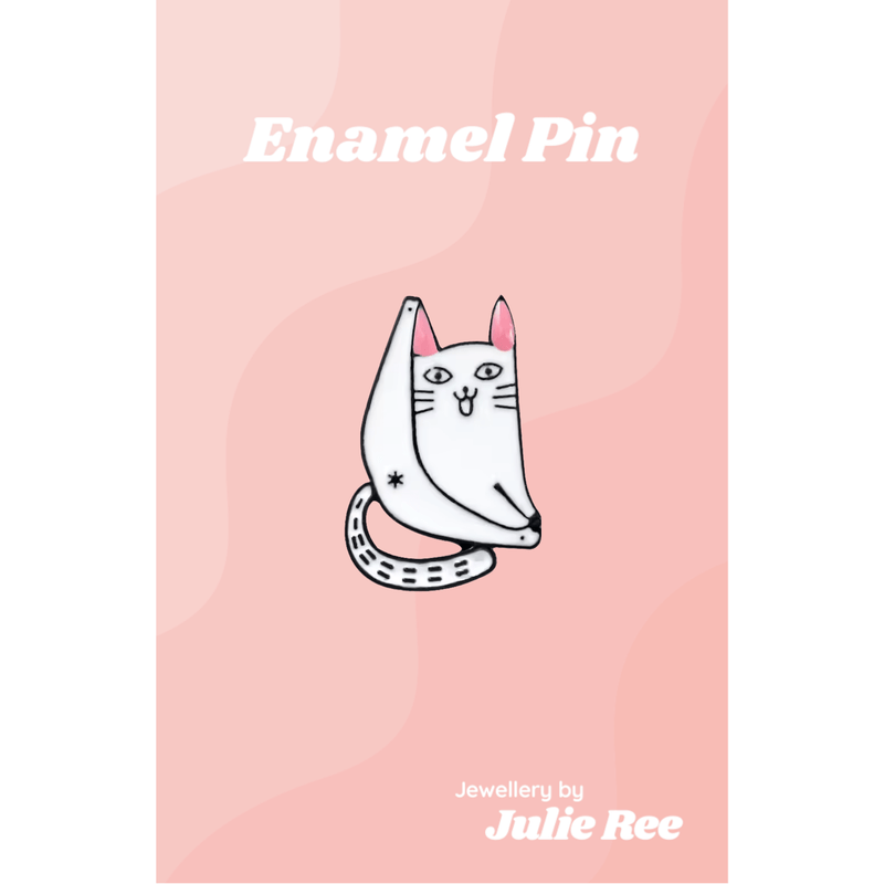 Julie Ree Enamel Pin - Butthole Cat - Something Different Gift Shop