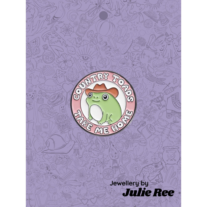 Julie Ree Enamel Pin - Country Toad - Something Different Gift Shop