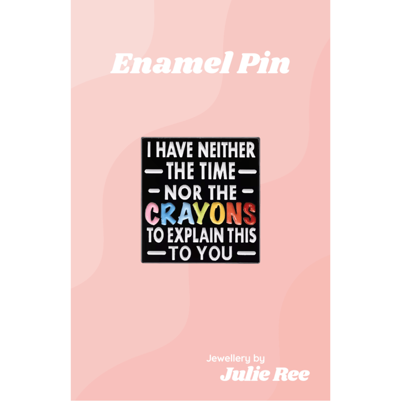 Julie Ree Enamel Pin - Crayons - Something Different Gift Shop