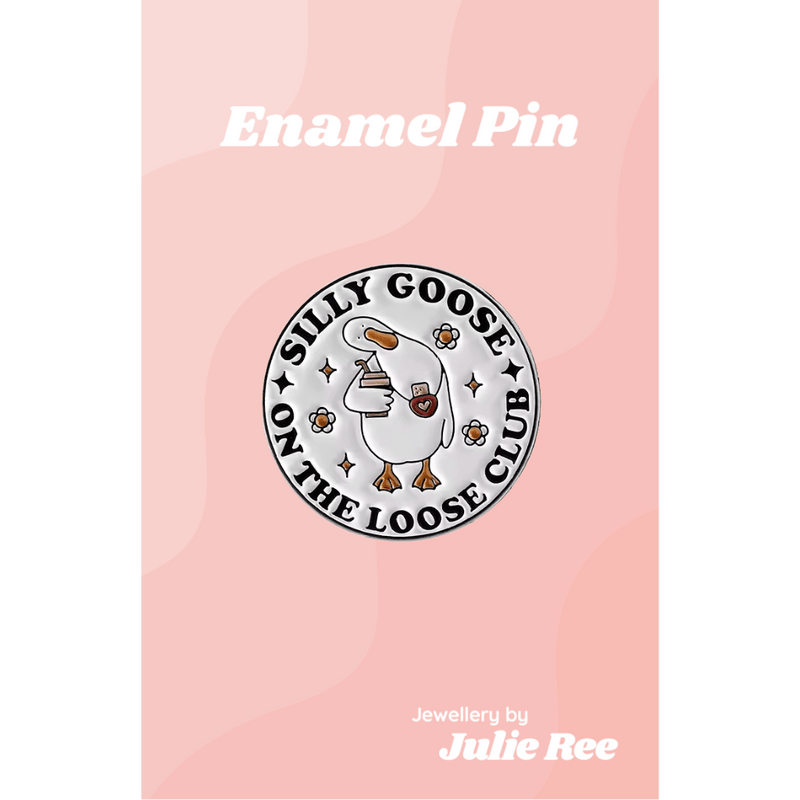 Julie Ree Enamel Pin - Goose On The Loose - Something Different Gift Shop