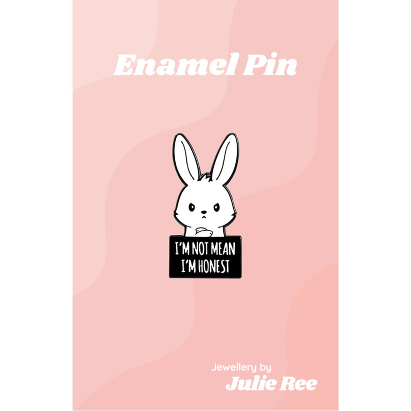 Julie Ree Enamel Pin - I'm Not Mean - Something Different Gift Shop