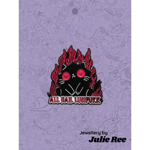 Julie Ree Enamel Pin - Lucipurr - Something Different Gift Shop
