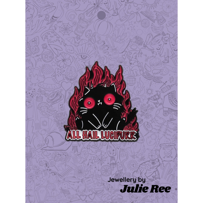 Julie Ree Enamel Pin - Lucipurr - Something Different Gift Shop