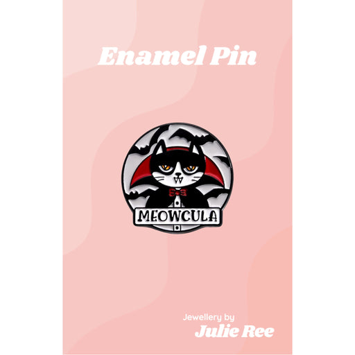 Julie Ree Enamel Pin - Meowcula - Something Different Gift Shop