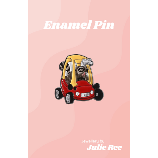 Julie Ree Enamel Pin - Move Trash - Something Different Gift Shop