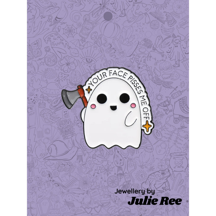 Julie Ree Enamel Pin - Your Face - Something Different Gift Shop