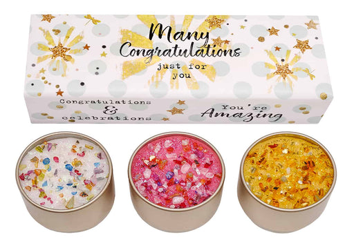 Just Because Candles Three Lites - Congratulations - Something Different Gift Shop