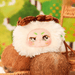 Coconut plush blind‑box figure – fluffy white fruit with brown husk accents.

