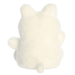 Back view of Kota Lucky Cat Palm Pals plush showing white fluffy body, rounded ears, small tail and soft plush shape.