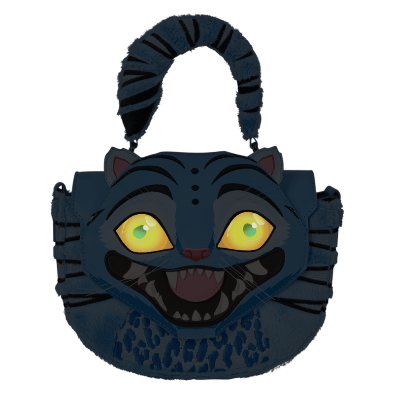 Glow-in-the-dark eyes on the Loungefly KPop Demon Hunters Derpy crossbody bag