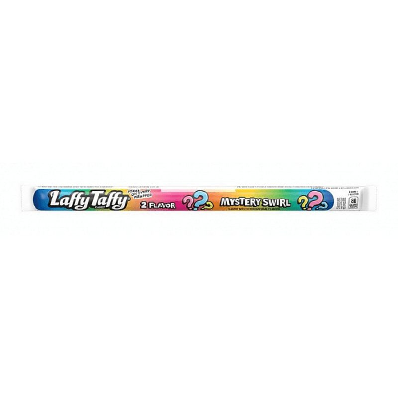 Laffy Taffy Mystery Swirl two-flavour chewy candy bar in wrapper