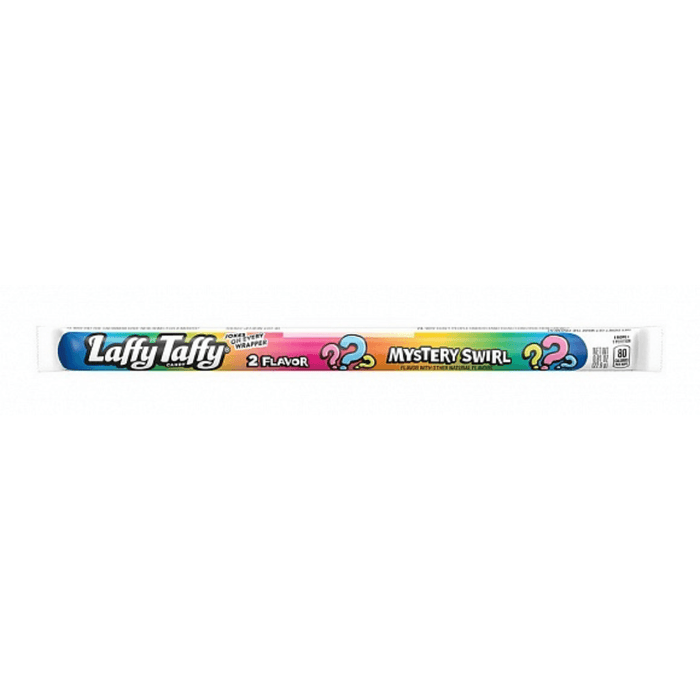 Laffy Taffy Mystery Swirl two-flavour chewy candy bar in wrapper